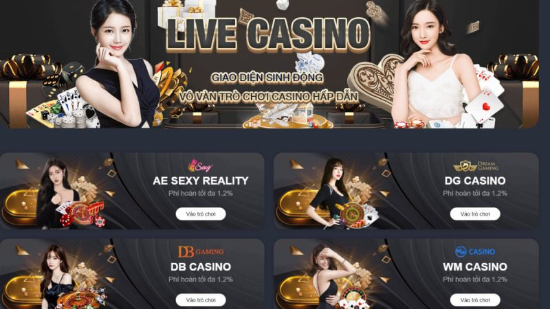 Live casino mang lại không gian giải trí chân thực